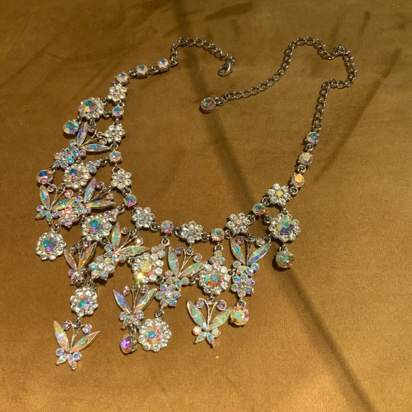 Kirk folly butterfly fairyland crystal  ball necklace - Picture 3 of 10